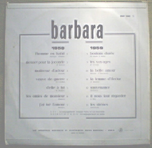 Barbara - Barbara (LP) (Very Good Plus (VG+)) - Skanderborg Vinyl