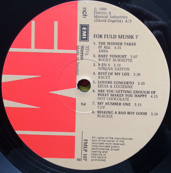 Various : For Fuld Musik 7 (LP, Comp)