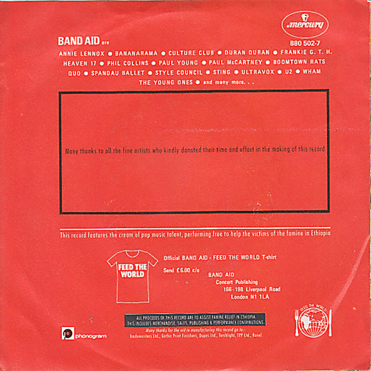 Band Aid - Do They Know It's Christmas? (7") (Very Good Plus (VG+)) - Skanderborg Vinyl