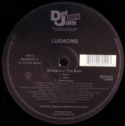 Ludacris : Diamond In The Back / We Got (12")