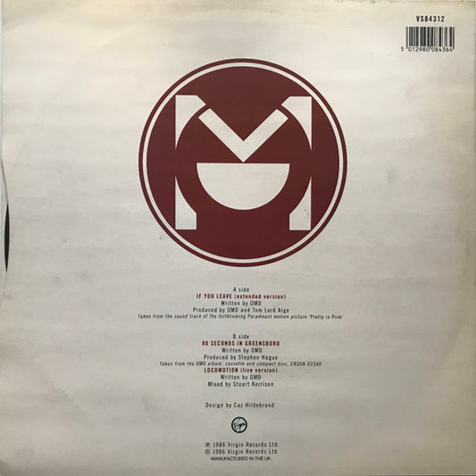 Orchestral Manoeuvres In The Dark : If You Leave (12", Single)