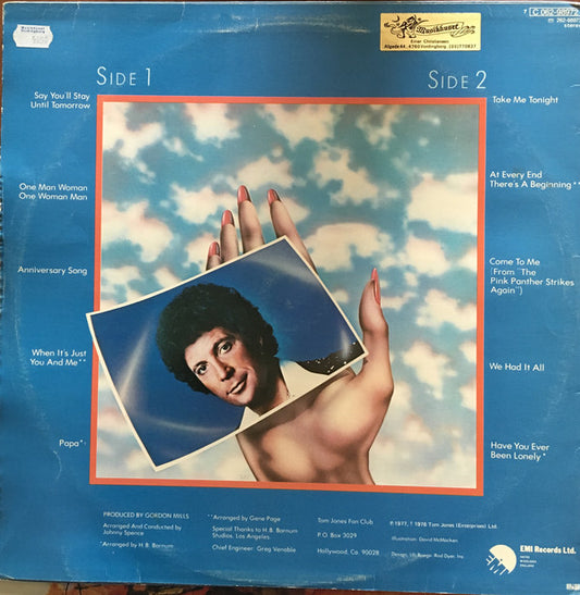 Tom Jones : Say You'll Stay Until Tomorrow (LP, Album)