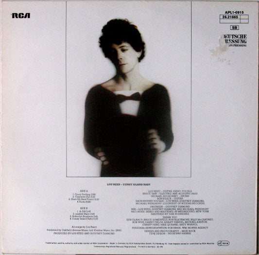 Lou Reed : Coney Island Baby (LP, Album, RP)