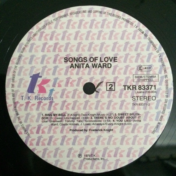 Anita Ward : Songs Of Love (LP, Album)
