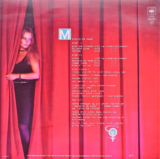 Anne Linnet : Marquis De Sade (LP, Album, RE, Red)