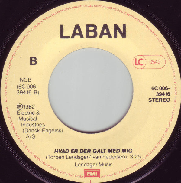 Laban : Hvor Ska' Vi Sove I Nat? (7")