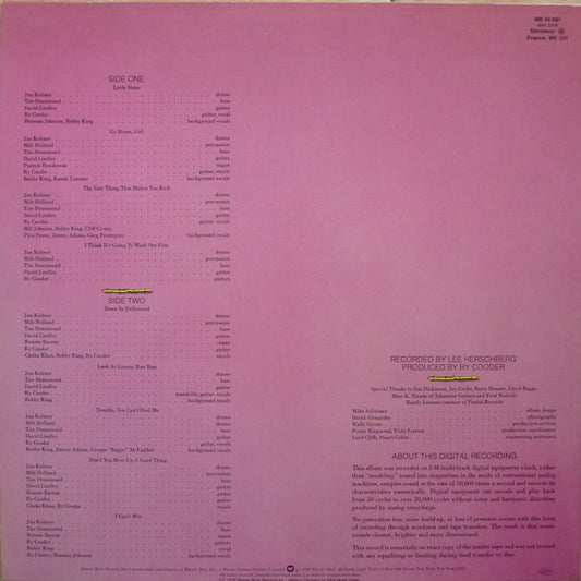 Ry Cooder : Bop Till You Drop (LP, Album, RE)