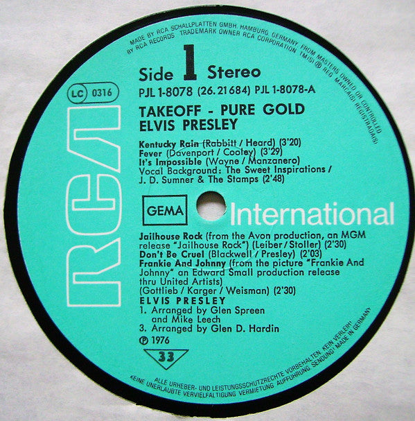 Elvis Presley : Pure Gold (LP, Comp)