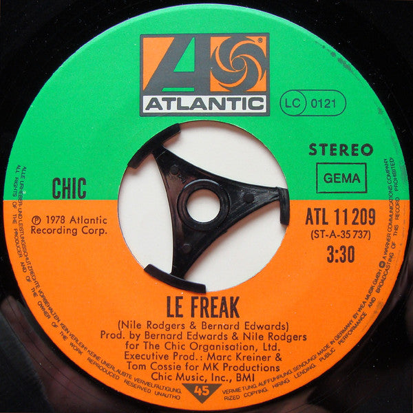 Chic : Freak Out (Le Freak) (7", Single, R/S)