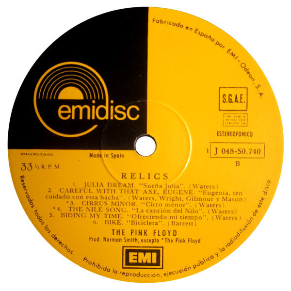 Pink Floyd : Relics (LP, Comp)
