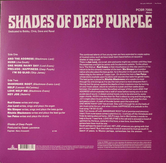 Deep Purple - Shades Of Deep Purple (LP) (Mint (M)) - Skanderborg Vinyl