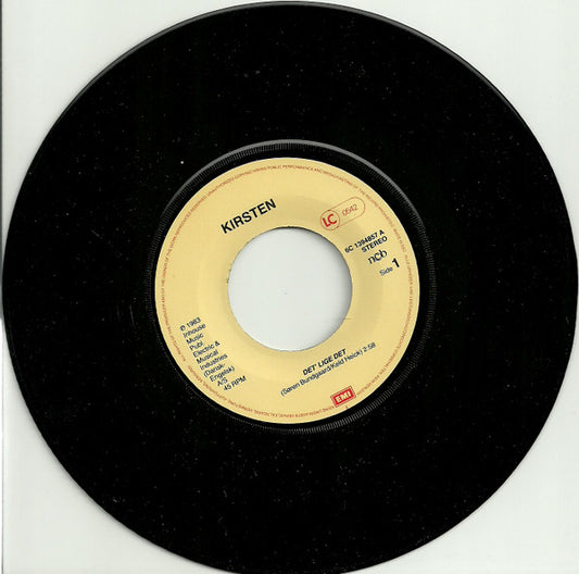 Kirsten Siggaard : Det' Lige Det (7", Single)