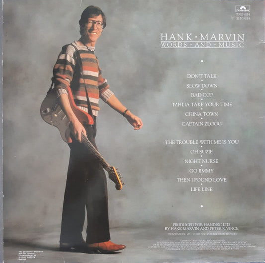Hank Marvin : Words And Music (LP, Album)