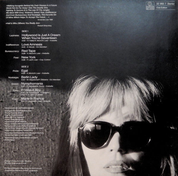 Amanda Lear : Incognito (LP, Album, Club)