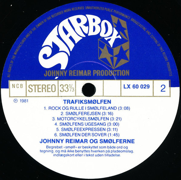 Johnny Reimar Og Smølferne* : Trafiksmølfen (LP, Album)