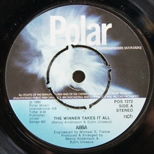 ABBA - The Winner Takes It All / Elaine (7") (Very Good Plus (VG+)) - Skanderborg Vinyl