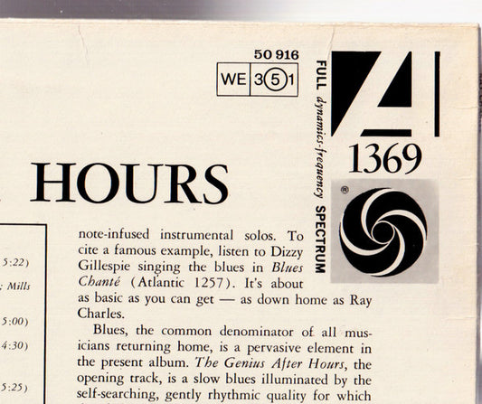 Ray Charles : The Genius After Hours (LP, Album, RE)