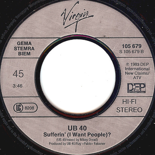UB40 : Red Red Wine (7", Single)