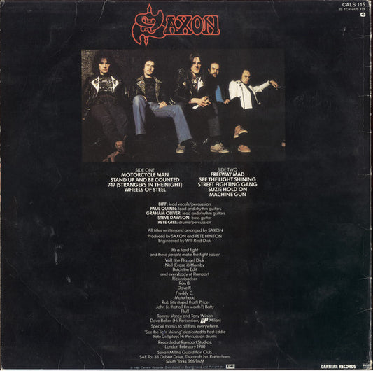 Saxon : Wheels Of Steel (LP, Album)