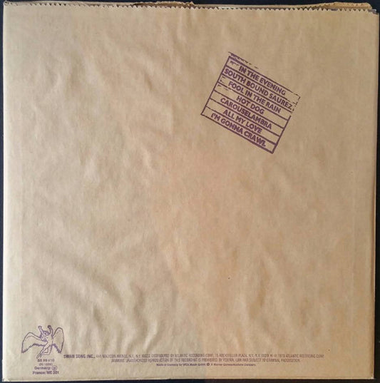 Led Zeppelin : In Through The Out Door (LP, Album, "D")