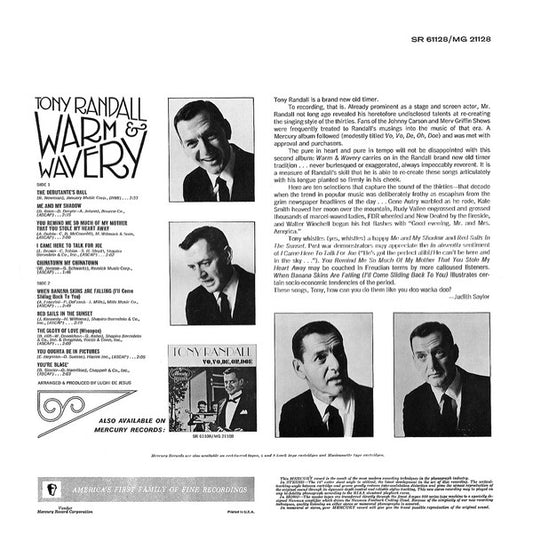 Tony Randall (3) : Warm & Wavery (LP, Album)