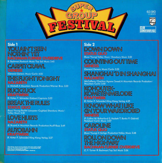 Various : Super Group Festival (LP, Comp, Club)