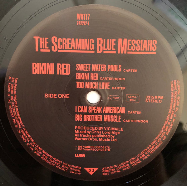 The Screaming Blue Messiahs : Bikini Red (LP, Album)