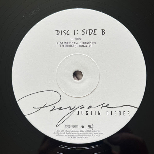 Justin Bieber : Purpose (2xLP, Album, Dlx)