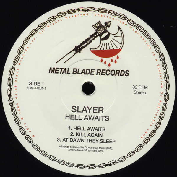 Slayer : Hell Awaits (LP, Album, RE, RM)