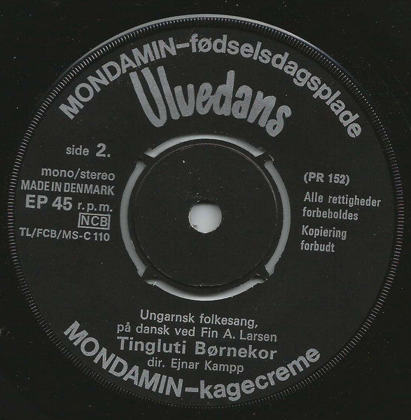 Tingluti Børnekor : Mondamin-Fødselsdagsplade (7", EP)