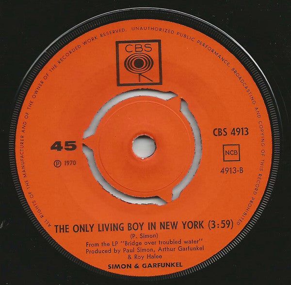 Simon & Garfunkel : Cecilia (7", Single)