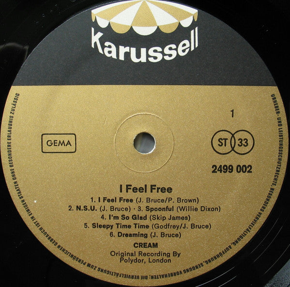 Cream (2) : I Feel Free (LP, Comp, RE)