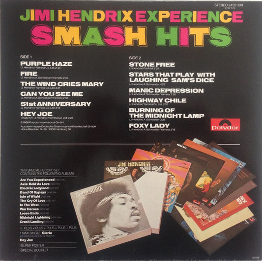 The Jimi Hendrix Experience : Smash Hits (LP, Comp, RE)