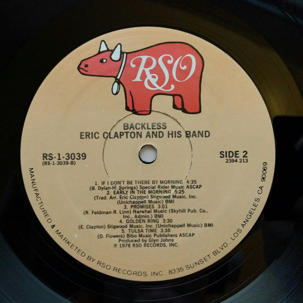 Eric Clapton : Backless (LP, Album, Ric)