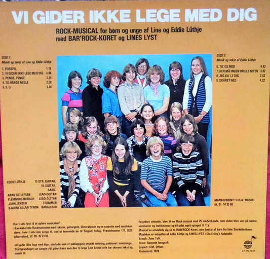 Line Lüthje Og Eddie Lüthje Med Bar'Rock Og Lines Lyst : Vi Gider Ikke Lege Med Dig (LP)