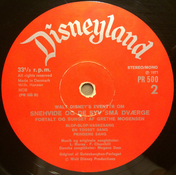 Various : Walt Disney's Snehvide Og De Syv Små Dværge (LP)