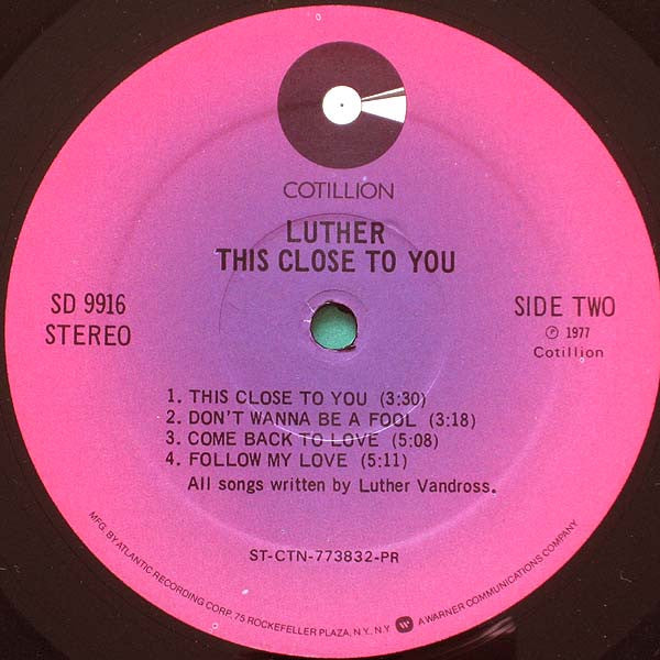 Luther : This Close To You (LP, Album, PR )