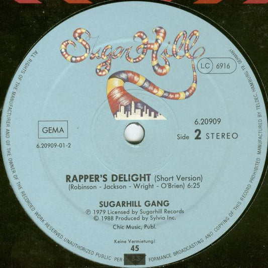 Sugarhill Gang : Rapper's Delight (12", RE)