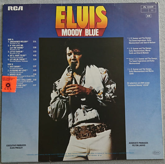 Elvis Presley : Moody Blue (LP, Album)
