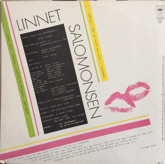 Linnet* • Salomonsen* : Linnet • Salomonsen (LP, Album, RE, Red)