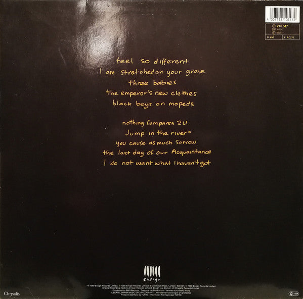 Sinéad O'Connor : I Do Not Want What I Haven't Got (LP, Album)