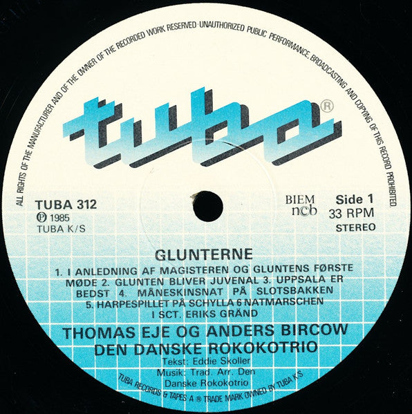Thomas Eje & Anders Bircow : Glunterne (LP, Album)