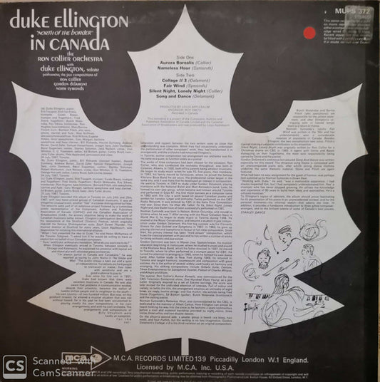 The Ron Collier Orchestra With Duke Ellington : Duke Ellington "North Of The Border" In Canada (LP, Album)