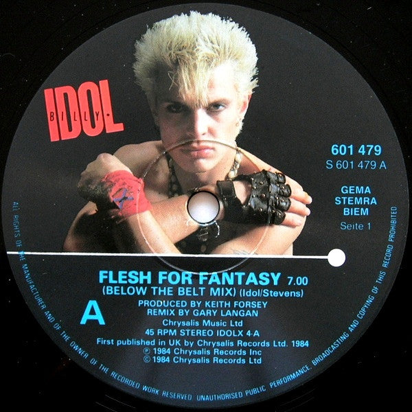 Billy Idol : Flesh For Fantasy (Below The Belt Mix) (12", Maxi)