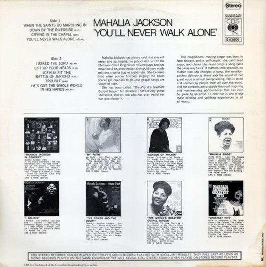 Mahalia Jackson : You'll Never Walk Alone (LP, Comp)