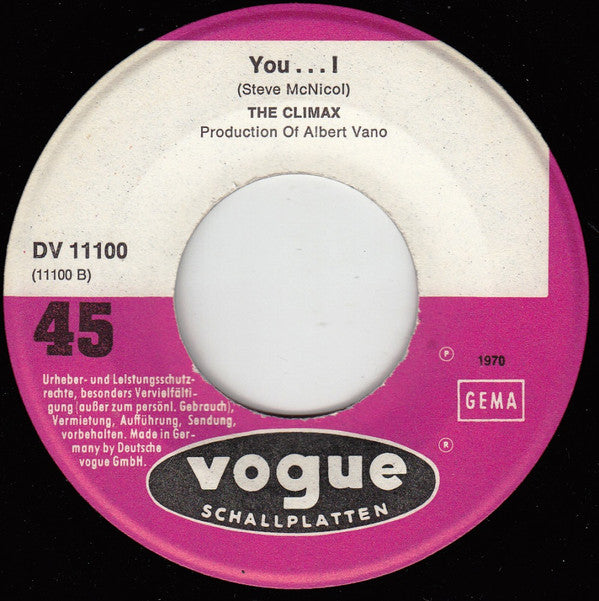 Climax (14) : Vancouver City / You... I (7")