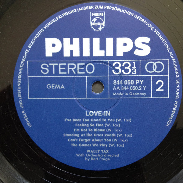 Wally Tax : Love In (LP, Album)