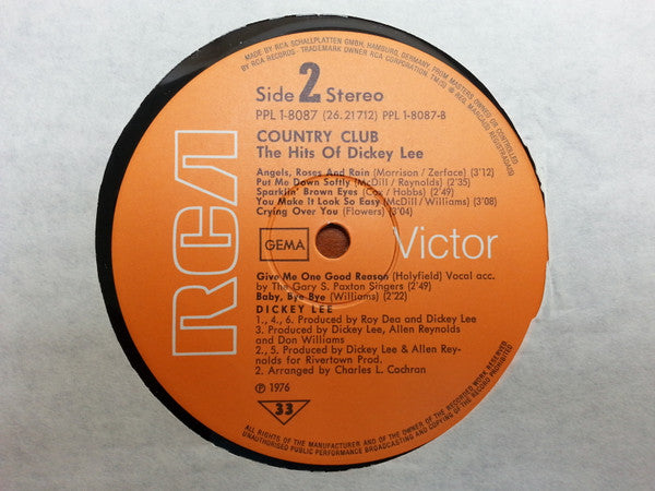 Dickey Lee : The Hits Of Dickey Lee (LP, Comp, Club)