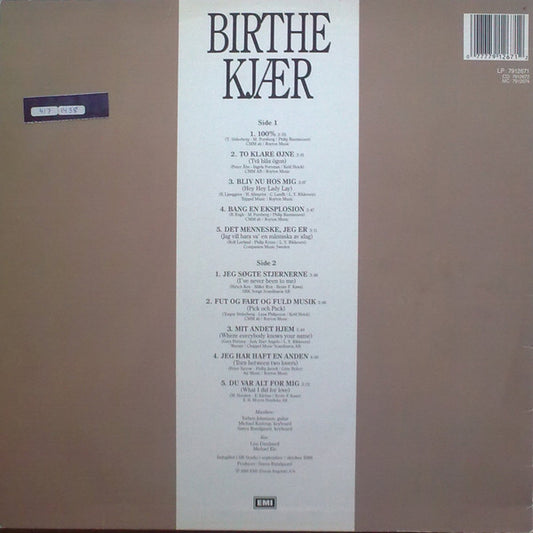Birthe Kjær - 100% (LP) (Very Good Plus (VG+)) - Skanderborg Vinyl