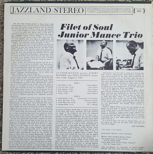 Junior Mance Trio : Filet Of Soul (LP)